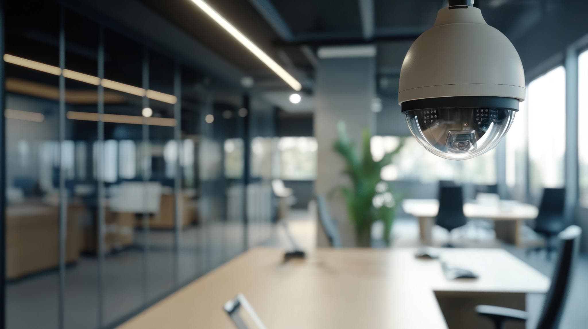 Focus on key areas like entry and exit points, reception, server rooms, and shared workspaces.