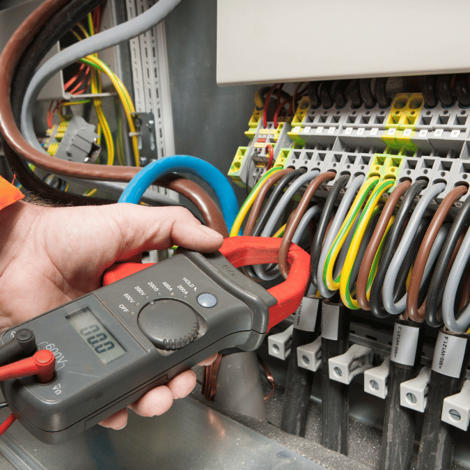 commercial electrical installation in action