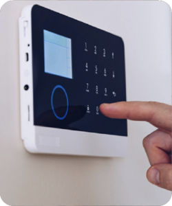 Display of commercial intruder alarm installation