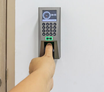 an employee time tracking system integrated with the business' access control system