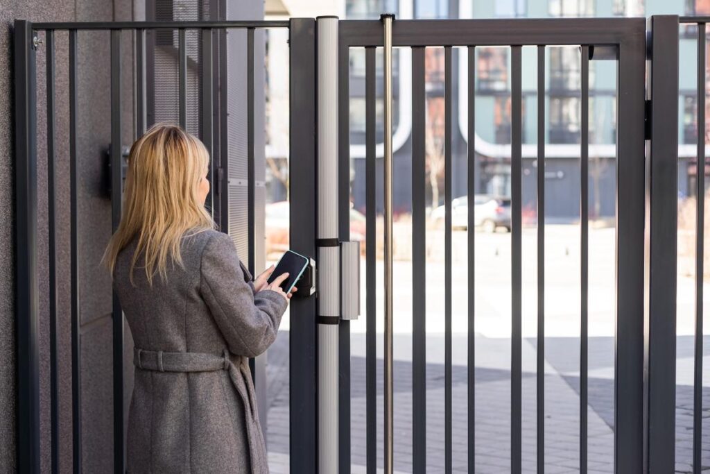 security gate that needs repair