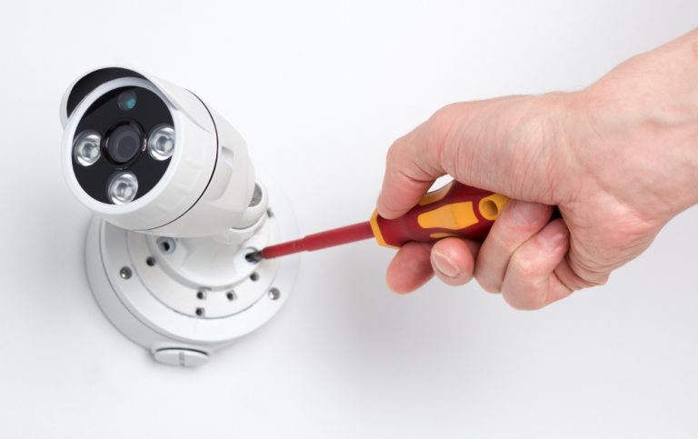 CCTV camera monitoring system installation