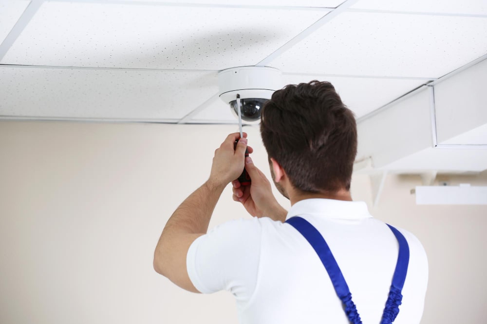 Security camera installation and cabling